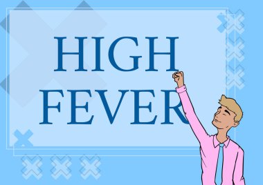 İlham veren yüksek ateşi gösteren bir mesaj. Vücut sıcaklığının normalden daha yüksek olduğu iş genel değerlendirmesi. 