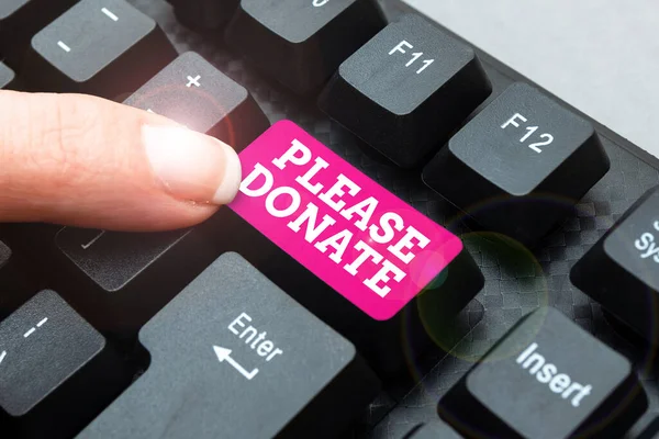 Handwriting text Please Donate. Word Written on Supply Furnish Hand out Contribute Grant Aid to Charity Editing Website Program Codes, Learning New Programming Language