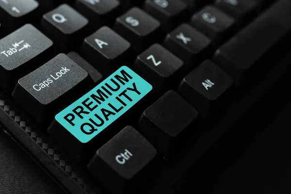 Kavramsal altyazı Premium Quality. İş dünyası, en yüksek standart Kelime İşleme Programı Fikirleri, Günlük Güncelleme Güncelleme Güncelleme Kavramı derecesine ulaşan bir markayı gözler önüne serer — Stok fotoğraf
