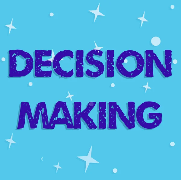 Hand writing sign Decision Making. Business idea to choose the best option to par with the current situation Line Illustrated Backgrounds With Various Shapes And Colours. — Stockfoto