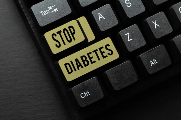 Inspiration showing sign Stop Diabetes. Business concept Blood Sugar Level is higher than normal Inject Insulin Downloading Documents Concept, Uploading And Posting New Files To Internet