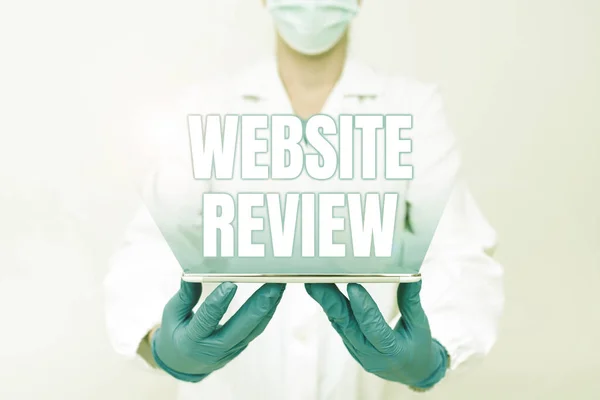 Inspiration showing sign Website Review. Business showcase Reviews that can be posted about businesses and services Demonstrating Medical Techology Presenting New Scientific Discovery — Stock Photo, Image