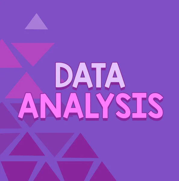Text caption presenting Data Analysis. Business concept Translate numbers to Analytical Conclusion Forecasting Line Illustrated Backgrounds With Various Shapes And Colours. — Stockfoto