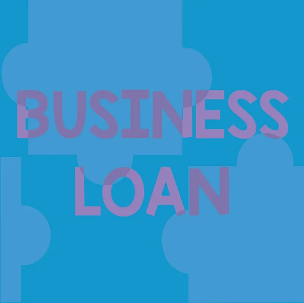 Visualizzazione concettuale Business Loan. Panoramica aziendale Credito ipotecario Assistenza finanziaria Anticipazioni in contanti Linea di debito Sfondi illustrati con varie forme e colori. — Foto Stock