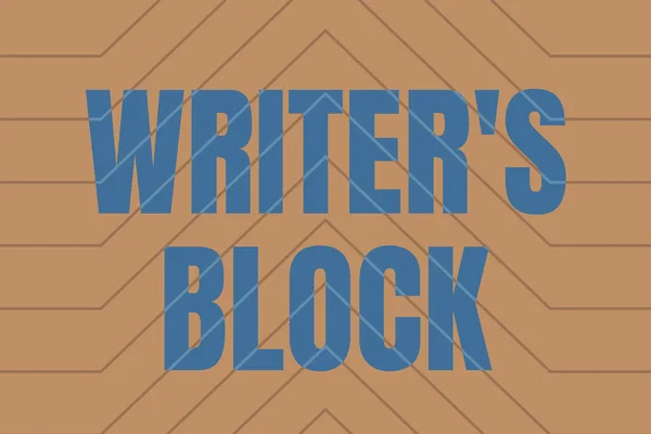 Conceptual display Writer S Block. Word for Condition of being unable to think of what to write Line Illustrated Backgrounds With Various Shapes And Colours. — 图库照片