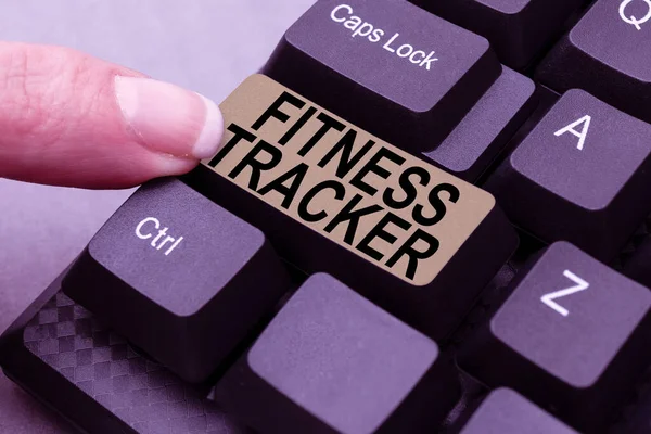 Conceptuele bijschrift Fitness Tracker. Bedrijfsoverzicht een monitoring apparaat dat elke gezondheidsgerelateerde activiteit registreert Abstract Browser geschiedenis verwijderen, bewerken en organiseren van online bestanden — Stockfoto