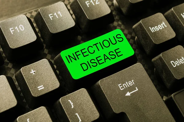 Handwriting text Infectious Disease. Conceptual photo caused by pathogenic microorganism, such as viruses, and more Abstract Creating Online Typing Services, Learning Computer Program Codes — Stockfoto