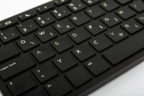 Computer Keyboard And Symbol.Information Medium For Communication.Laptop Keyboard For Typing New Ideas And Planning Development.Technological Equipment Accessing Internet — Foto Stock