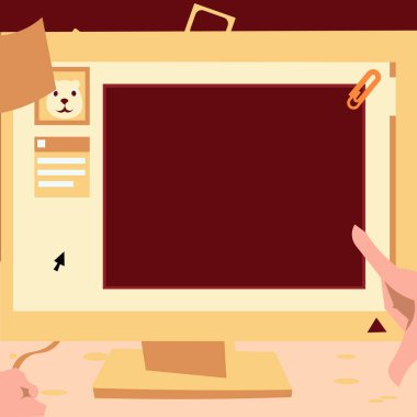 Son Kullanılan Web Tarayıcı Teknolojisini Gösteren Masaüstü El Dokunma Ekranı. Parmak Tıklatma Laptop Ekranı Sunar Modern Otomasyon.