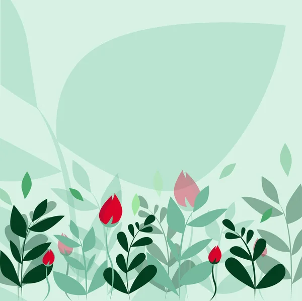 Blank Frame Decorated With Abstract Modernized Forms Flowers And Foliage. Empty Modern Border Surrounded By Multicolored Line Symbols Organized Pleasantly. — Vetor de Stock