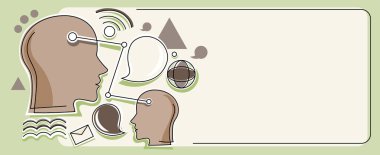 Çoklu Kafalar Bağlantılı Yeni Teknoloji Fikirleri Gösteriyor. Beyin Sembollerindeki Vitesler Mekanik ve Teknik Fikir Tasarımı.