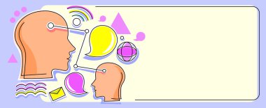 Çarklı Çoklu Kafalar Teknoloji Fikirlerini Gösteriyor. Beyin Sembollerindeki Vitesler Mekanik ve Teknik Fikir Tasarımı.