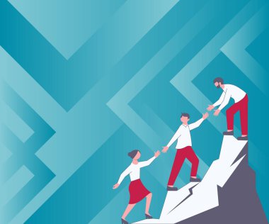 Yükselen Dağ 'a Tırmanan Siz Meslektaşlar Başarıya Ulaşan Takım Çalışmalarını Sunar. Ortaklar Zirveye Çıkıyor İlerlemeye Başlıyor Sunar Birleşik Çaba.