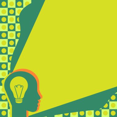 Teknoloji Fikirleri Gösteren Aydınlatılmış Ampulle Baş. Beyin Sembollerinde Parlayan Lamba Mekanik ve Teknik Fikir Tasarımı.