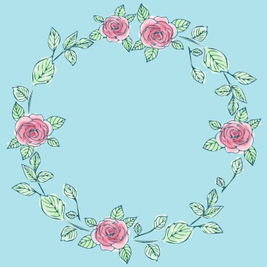 Renkli çiçekler ve ahenkli düzenlenmiş yeşilliklerle süslenmiş boş bir çerçeve. Boş Poster Sınırı Çevrili Çok Renkli Buket Düzenli Keyifle.