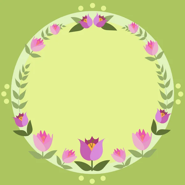 Blank Frame Decorated With Abstract Modernized Forms Flowers And Foliage. Empty Modern Border Surrounded By Multicolored Line Symbols Organized Pleasantly. — Stock vektor