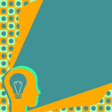 Teknoloji Fikirleri Gösteren Aydınlatılmış Ampulle Baş. Beyin Sembollerinde Parlayan Lamba Mekanik ve Teknik Fikir Tasarımı.