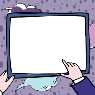 Yıldızlarla çevrili Yeni Fikirleri Gösteren El Tutma Kağıdı. Palms Taşıyıcı Not Sunar Son Planlar. Son Kullanılan Reklamları Gösteren Kolları Tut Posteri.