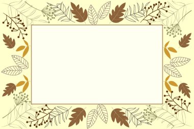 Metin çerçevesi çeşitli çiçek kalpleriyle ve yapraklarla çevrili. Farklı Papatyalar, Kalpler ve Ağaç Yaprakları ile Halkalı Yazma Çerçevesi