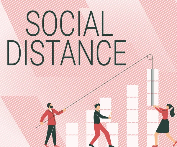 Kézírás szöveg Social Distance. Koncepció jelentése az egyének közötti általános interakció elfogadottságának foka Partnerek illusztrációja Új csodálatos ötletek építése a készségek fejlesztéséhez. — Stock Fotó