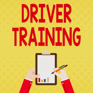 El yazısı levhası sürücü eğitimi. Kavram anlamı, sürücü ehliyeti almak için yeni bir sürücü hazırlar: İş Ortaklığı Pano Belgelendirme Raporlarını Kalemle Belgelemek.