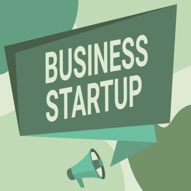 İş Kuruluşunu sunan metin başlığı. Kavramsal fotoğraf yeni bir ticari girişim ortaya koyuyor Yeni Girişim Megafon Çiziyor Sohbet Kutusuna Konuşarak Duyuru Yapıyor.