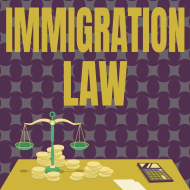 El yazısı, Göçmenlik Yasası. Bir vatandaşın göç sözü, maddi ipotekleri sayan madeni para sayma makinesiyle çevrili seyahat dengesi oluşturulmasında yasaldır..