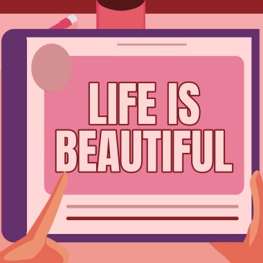 Yaşamı gösteren tabela çok güzel. Her anın tadını çıkarmak için kelime doğanın ailesi ya da arkadaşlarının Büyük Tablet Arama Planlarını kullanan Bir Elin İllüzyonu Yeni İnanılmaz Fikirler İçin