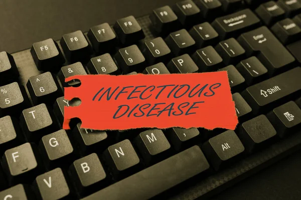 Bildunterschrift: Infektionskrankheiten. Konzepte, die durch pathogene Mikroorganismen wie Viren usw. verursacht werden. — Stockfoto