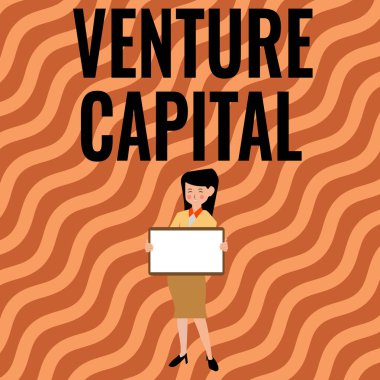 Metin Venture Capital gösterimi yazılıyor. Girişim Başkenti Güzel Kadın Duran Beyaz Tahta Sunar Yeni Duyuru.