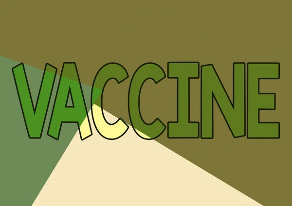 Text caption presenting Vaccine. Word for Vaccine Line Illustrated Backgrounds With Various Shapes And Colours. — Stock Photo, Image