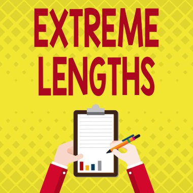 Ekstrem Uzunlukları sunan metin başlığı. İş Fikri Daha iyi bir şey yapmak için büyük ya da aşırı çaba harcayın İş Arkadaşlığı Tahta Raporları Kalemle Belgeleme Raporları.