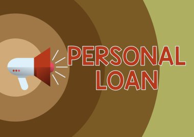 İlham verici Kişisel Kredileri gösteren metin. Kavramsal fotoğraf çekme para bankası size mevcut mali ihtiyaçlarınızı karşılamada yardımcı olur Yüksek Sesli Megafon Sözcüsü Yeni Duyurular Yapıyor.
