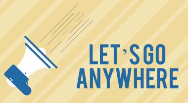 Kavramsal gösterim. Her yere gidebilirsiniz. İş yaklaşımı insanlardan yeni yerlere gitmelerini istiyor. Bir megafonun tanıtımıyla tanışın. Hızlı ve önemli bir duyuru yapın..