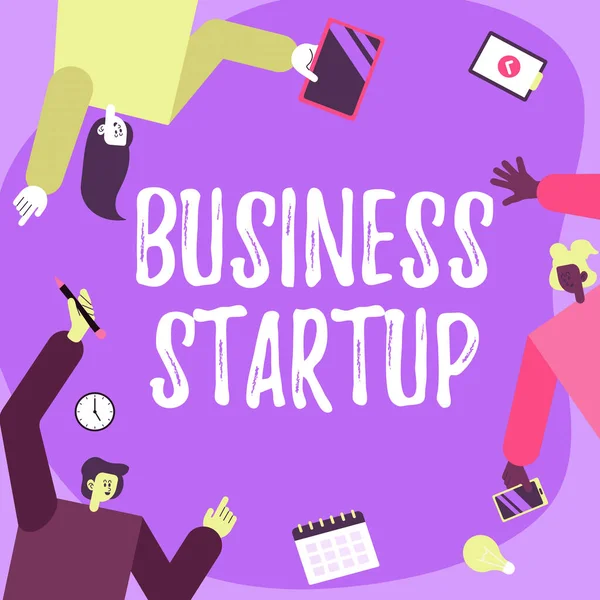 "Business Start Up" yazısını gösteren bir ilham. S Dekorasyon Mobil Uygulama Takımını Tanımlayan Meslektaşları Yürüten Yeni Ticari Girişim Tazeleme Üzerine Yazılan Sözcük. — Stok fotoğraf