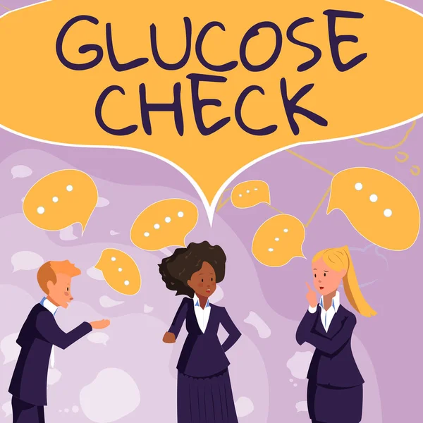 Inspiración mostrando signo Glucose Check. Concepto de negocio Procedimiento que mide la cantidad de azúcar en la sangre Ilustración de socios Construyendo nuevas ideas maravillosas para la mejora de habilidades. — Foto de Stock