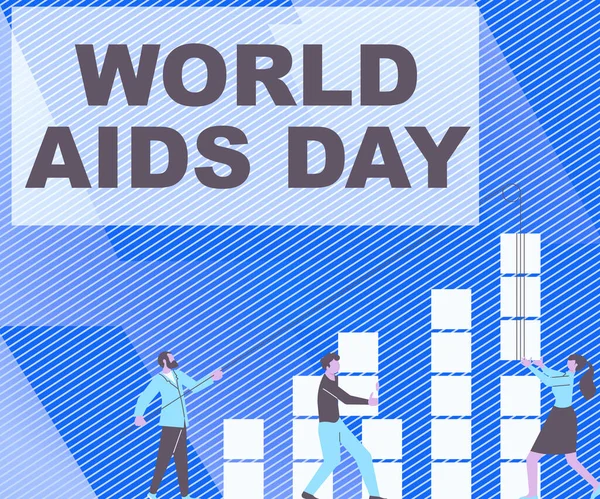 Текст, показывающий вдохновение Всемирного дня СПИДа. Слова благодарности в Всемирный день помощи партнерам, создающим новые замечательные идеи для повышения квалификации. — стоковое фото