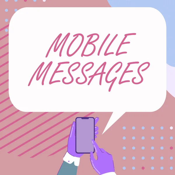 Inspiration visar tecken Mobila meddelanden. Internet Koncept handlingen att komponera och skicka elektroniska meddelanden Mobile Drawing Sharing Positiva kommentarer och bra tal Bubble — Stockfoto