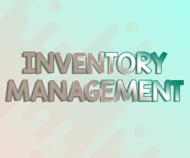 Kavramsal Envanter Yönetimi. Sermayesiz varlıkların ve hisse senedi ürünlerinin iş yaklaşımı denetimi Çeşitli Şekiller ve Renklerle Çizilmiş Arkaplan.