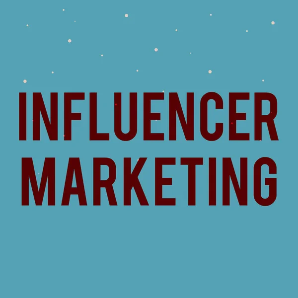 Konceptuell bildtext Influencer Marketing. Business showcase form av sociala medier handel med endorsements Line illustrerade bakgrunder med olika former och färger. — Stockfoto