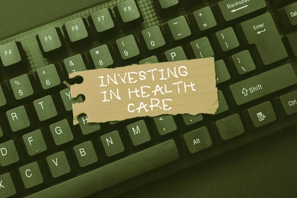 Sağlık Hizmetleri 'ne yatırım yaptığını gösteren bir mesaj. Yeni Ekran Başlığı Fikirleri Oluşturma, Yazma Senaryo Kavramları, Sağlık Bakımı veya iyileştirme üzerine para koymak anlamına gelir