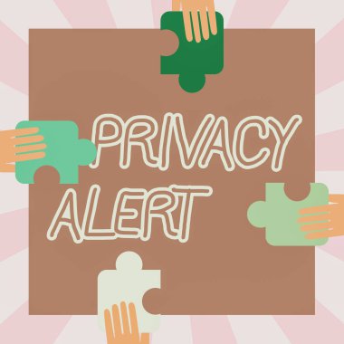 El yazısı metni gizlilik uyarısı. Üzerine yazılan sözcük kullanıcıyı verilerinizi çalma riskine karşı uyarır Ellerinizi Bulmaca Tutma Parçalarının Her İki Tarafı.