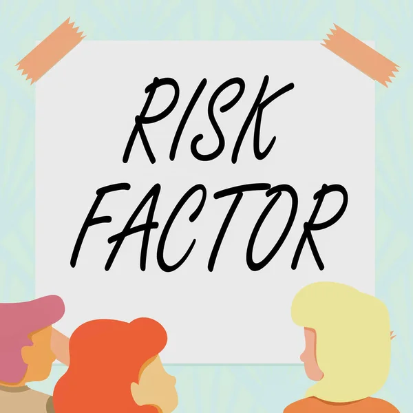 Inspiration showing sign Risk Factor. Business overview Characteristic that may increase the percentage of acquiring a disease Team Members Looking At Whiteboard Brainstorming New Solutions — Stock Photo, Image