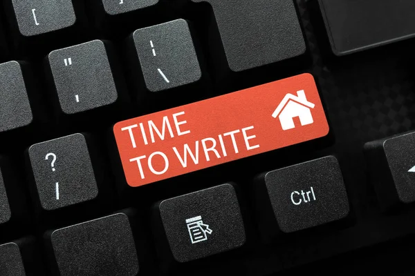 Konzeptionelle Anzeige Time To Write. Geschäftsidee, um etwas aufzuzeichnen oder eine Idee in Papier oder Buch auszudrücken. — Stockfoto