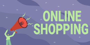 İnternetten el yazısı tabelası. İşletme yaklaşımı tüketicileri, İnternet Resimlerinde Uzaktaki Bir Adamın Yeni Duyuru Yapması Üzerine doğrudan bir satıcıdan mal satın alıyor.