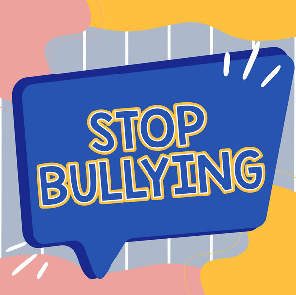 Концептуальный дисплей Stop Bullying. Интернет-концепция озвучивает свою кампанию против насилия по отношению к жертвам Иллюстрация пустой большой чат-будки в ожидании рекламы.