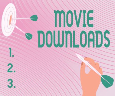 El yazısı işareti Film İndirme. Kavram anlamı tüm filmi yerel depolama için aktarır ve daha sonra Sunum Mesajı Vurma Hedefi Konsepti, Soyut Duyurma Hedefi.