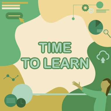 Kavramsal gösterim Öğrenme Zamanı. Kavramsal fotoğraf, bilgi edinme ihtiyacı veya fikir edinme ihtiyacı. Bayan Kalıcı Projektör Uzaktan Kumanda Sunar Turta Çizelgeleri