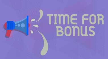 Metin başlığı Bonus için sunum zamanı. İş genel değerlendirmesi, özel teklifler, ekstra indirimler, Megafon Atma ve Su Damlaları 'nın Duyurusu çılgın bir tasviri..