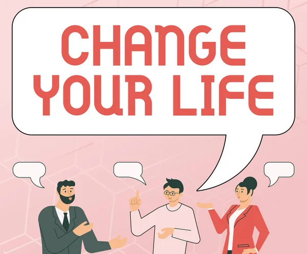 당신의 인생을 바꾸는 문자 메시지. 미래의 파트너 채터 링새로운 멋진 아이디어를 개발하기 위한 사업 홍보에 영감을 주는 조언. — 스톡 사진